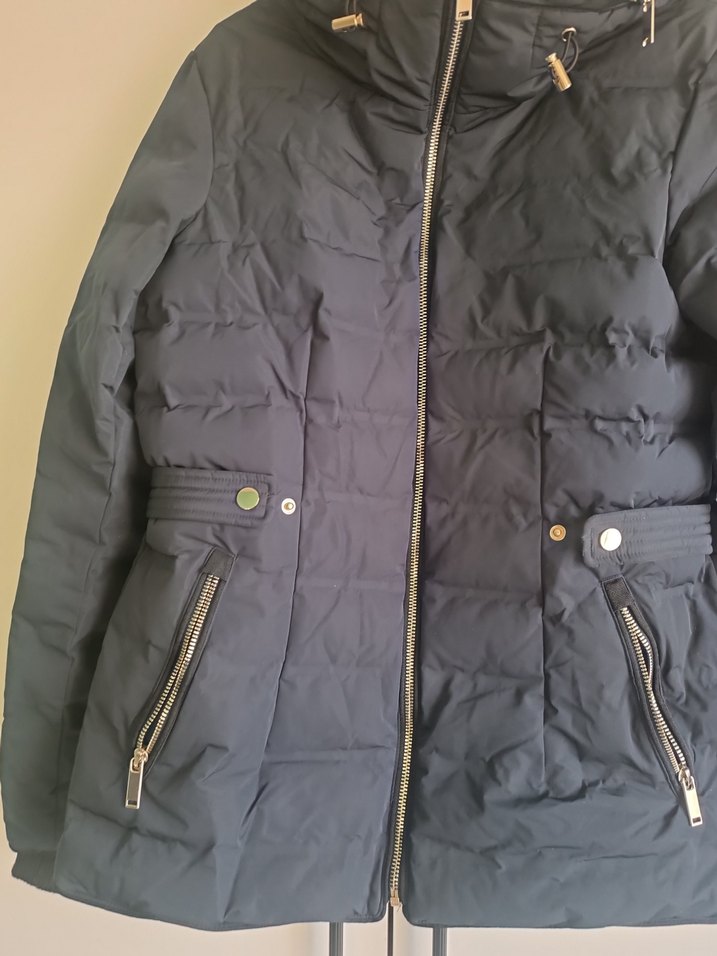 Fermuarlı Siyah Kadın Kışlık Mont - Görsel 2