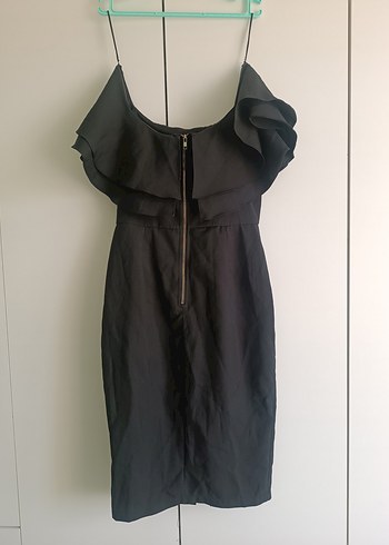 Siyah Straplez Midi Kadın Elbise - Görsel 4