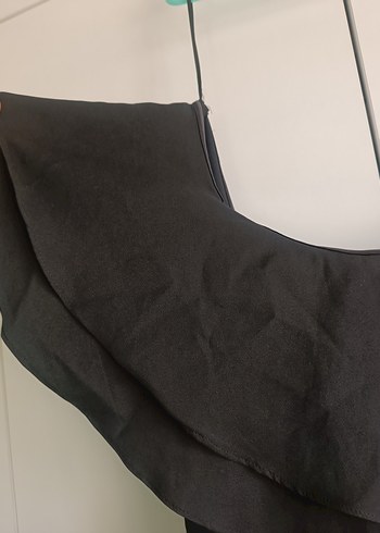 Siyah Straplez Midi Kadın Elbise - Görsel 2