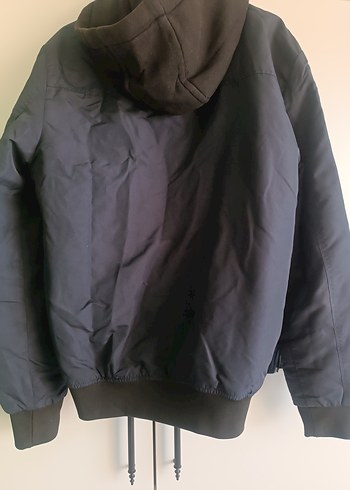 Mavi Kapüşonlu Erkek Bomber Ceket - Görsel 6