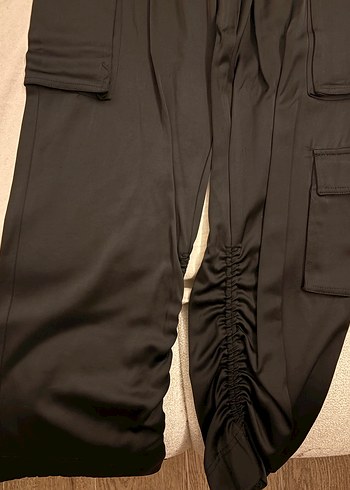 Zara saten kargo cep pantolon - Görsel 4