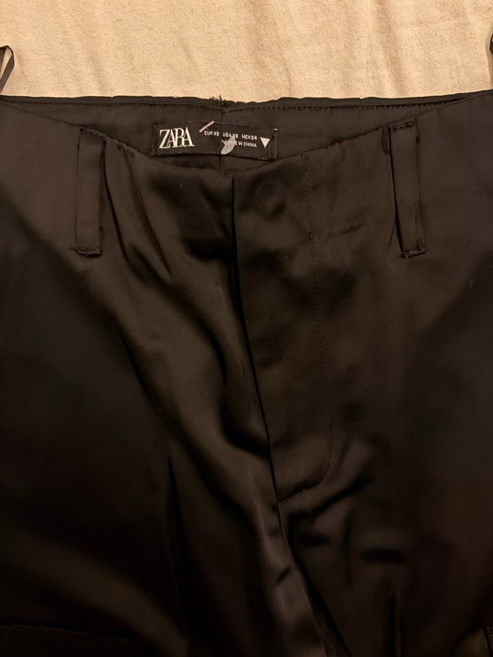 Zara saten kargo cep pantolon - Görsel 3