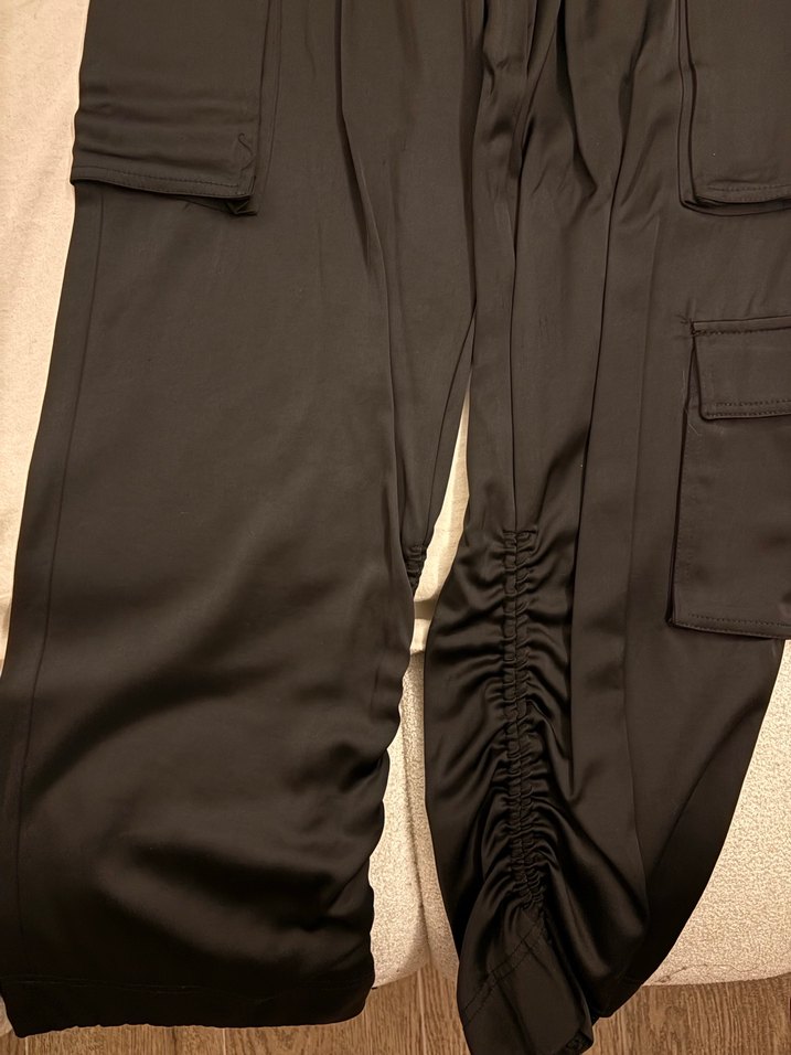 Zara saten kargo cep pantolon - Görsel 4