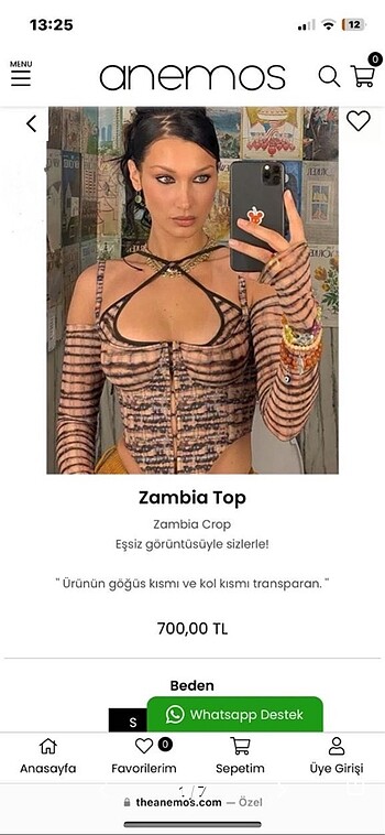 The anemoss bella hadid üst
