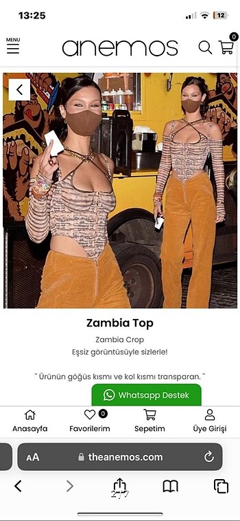 Diğer The anemoss bella hadid üst