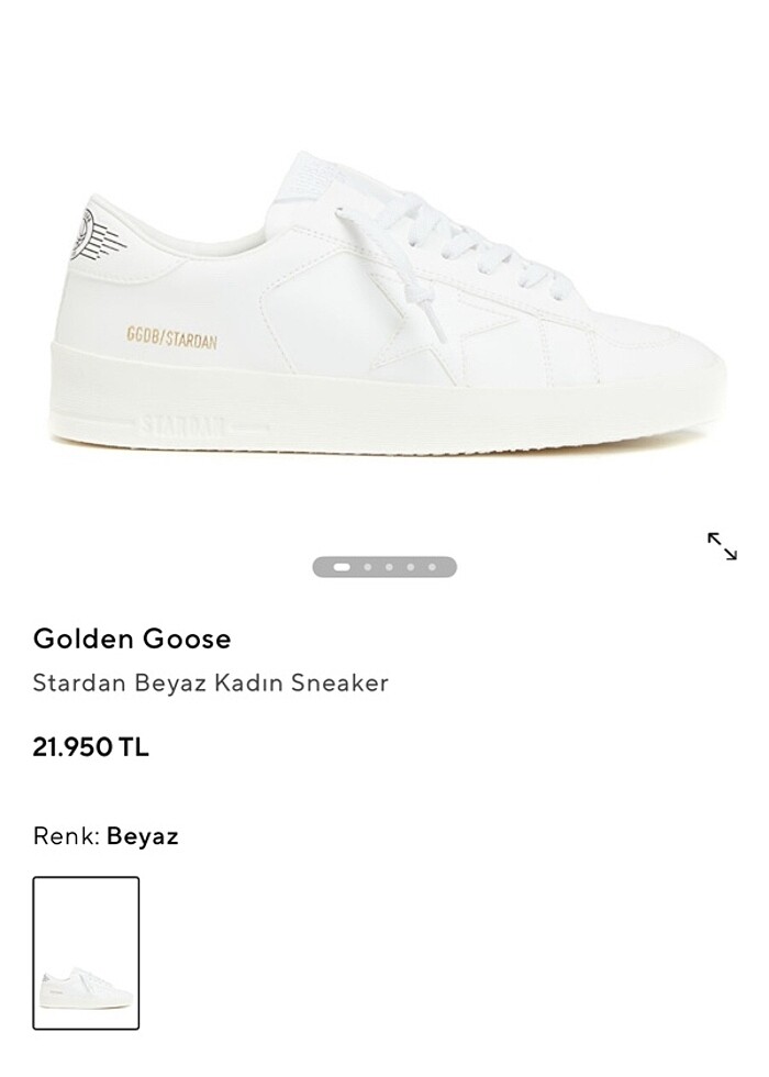 Golden goose stardan kadın beyaz sneaker - Görsel 2