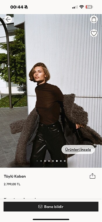 H&M Hm tüylü kaban