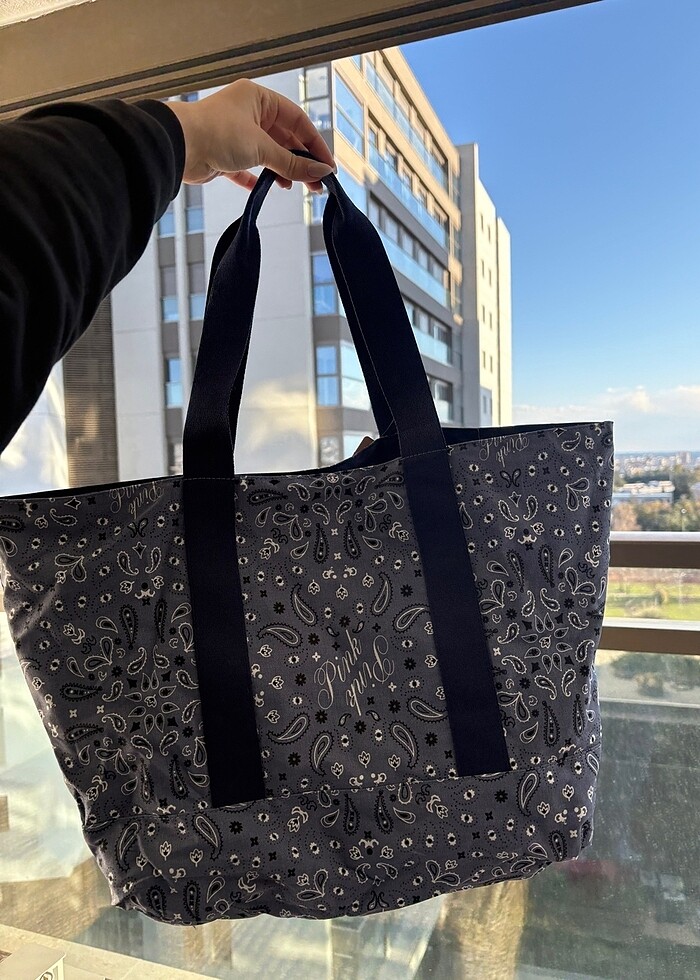 Victoria secret pink çift taraflı çanta - Görsel 2