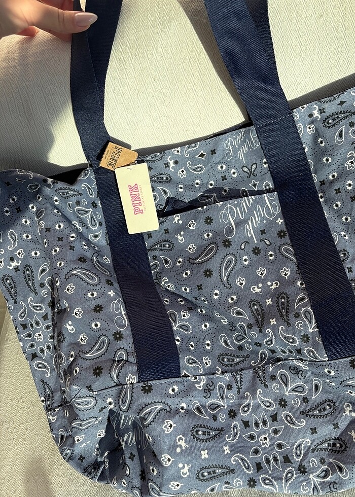 Victoria secret pink çift taraflı çanta - Görsel 5