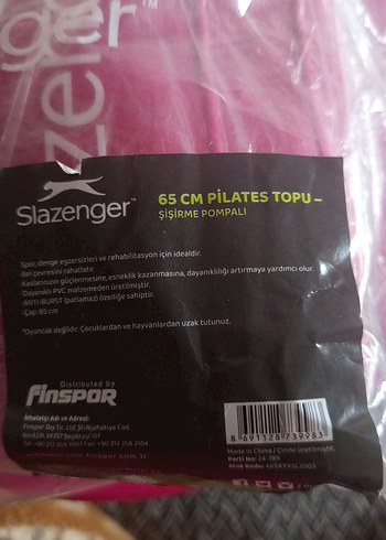 Slazenger 65 cm Pembe Pilates Bandı - Görsel 3