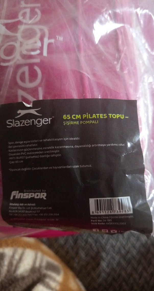 Slazenger 65 cm Pembe Pilates Bandı - Görsel 3