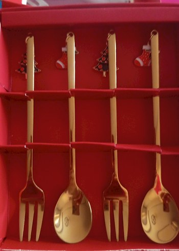 Tonilato Gold Tatlı Çatal Kaşık Seti - Görsel 2