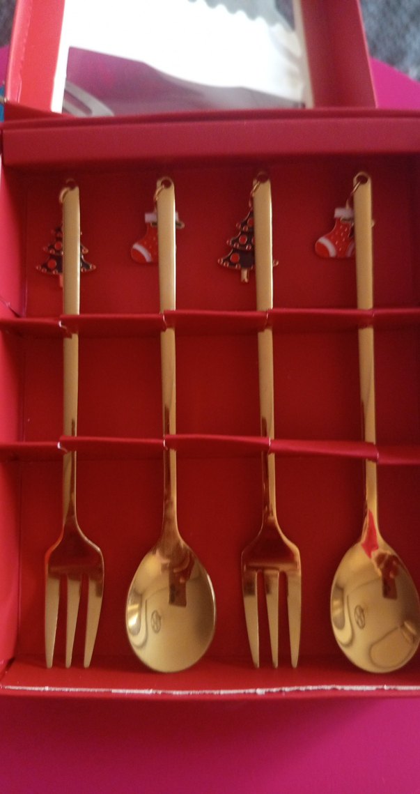 Tonilato Gold Tatlı Çatal Kaşık Seti - Görsel 2