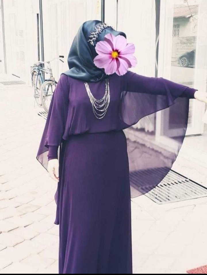 Uzun Mor Dökümlü Gotik Kadın Elbisesi - Görsel 2