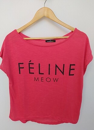 Meow Baskılı T-shirt