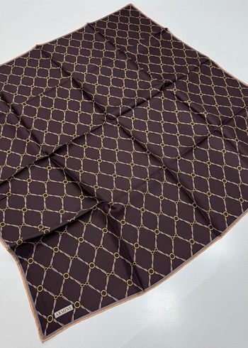 Armine Yeni Sezon Twill İpek eşarp spor geometrik zincir model - Görsel 12