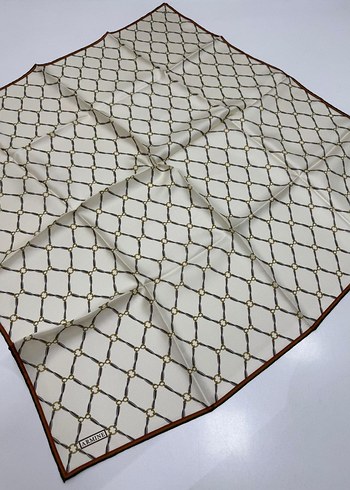 Armine Yeni Sezon Twill İpek eşarp spor geometrik zincir model - Görsel 7