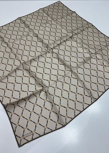 Armine Yeni Sezon Twill İpek eşarp spor geometrik zincir model - Görsel 6