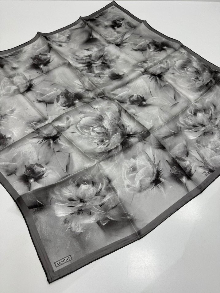 Armine Yeni Sezon Twill İpek eşarp - Görsel 2