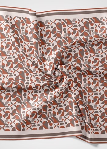 SilkHome Soft Pamuk Eşarp geometrik desen spor model - Görsel 18