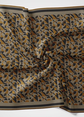 SilkHome Soft Pamuk Eşarp geometrik desen spor model - Görsel 14