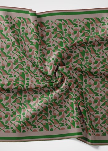 SilkHome Soft Pamuk Eşarp geometrik desen spor model - Görsel 11