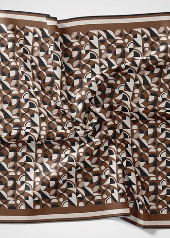 SilkHome Soft Pamuk Eşarp geometrik desen spor model - Görsel 6