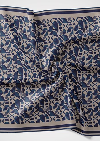 SilkHome Soft Pamuk Eşarp geometrik desen spor model - Görsel 8