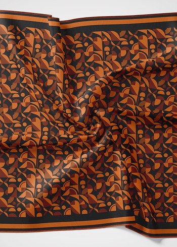 SilkHome Soft Pamuk Eşarp geometrik desen spor model - Görsel 4