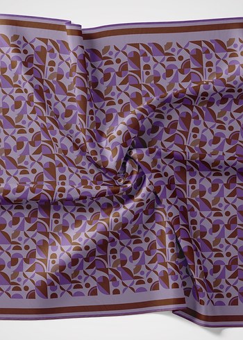 SilkHome Soft Pamuk Eşarp geometrik desen spor model - Görsel 17