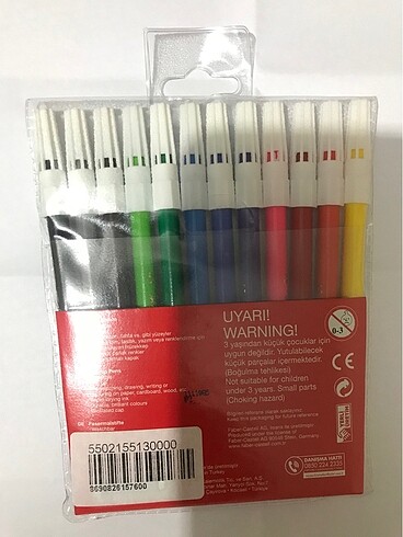  Beden Renk Faber Castell yıkanabilir keçeli kalem 12 li boya kadın erkek ço