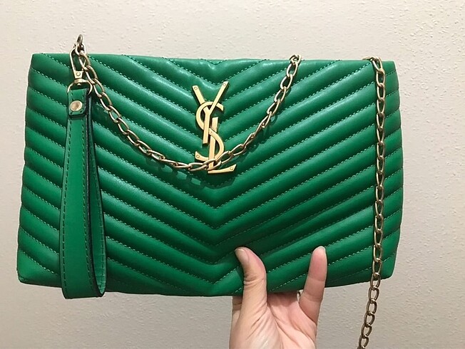 Kadın çapraz kol el çantası clutch yeşil