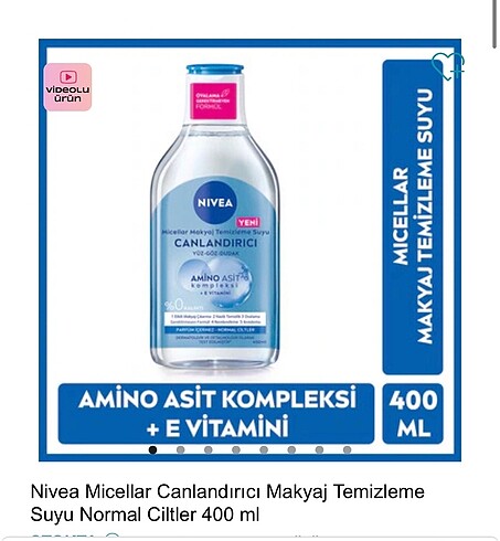 Nivea Micellar Canlandırıcı Makyaj Temizleme Suyu Normal Ciltler