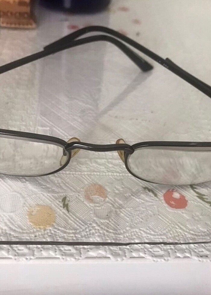 Kadın erkek metal gözlük çerçevesi koyu gümüş renk gri - Görsel 2