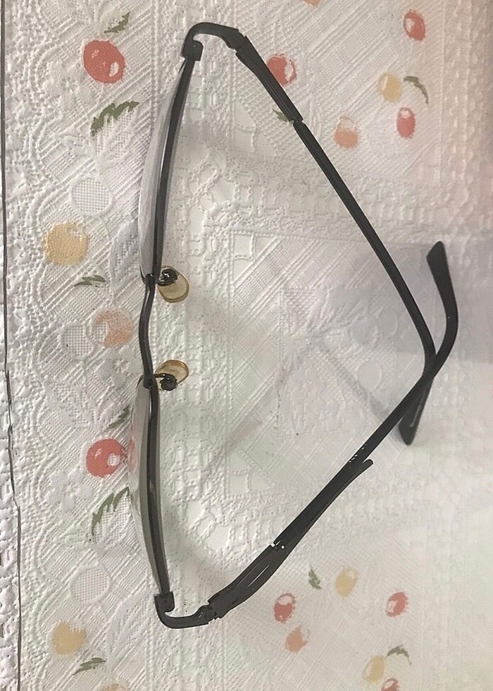 Kadın erkek metal gözlük çerçevesi koyu gümüş renk gri - Görsel 3