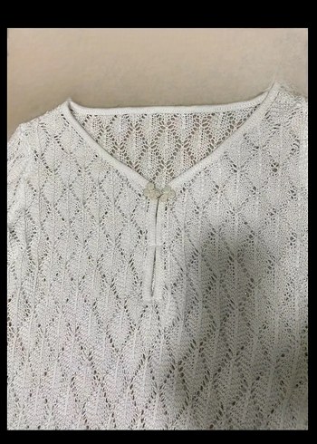 Zara V Yaka Beyaz Dantel Detaylı plaj elbisesi