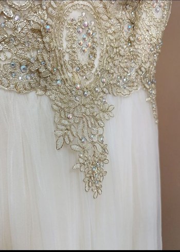 Dantel Detaylı Bohem Vintage Gelinlik - Görsel 6