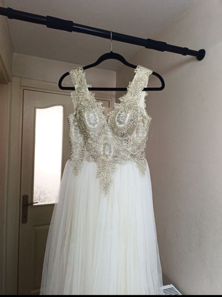 Dantel Detaylı Bohem Vintage Gelinlik - Görsel 2