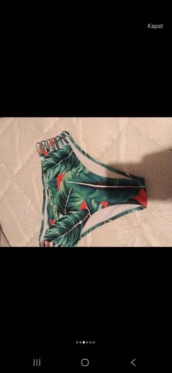 Yeşil Desenli Bohem Mini Bikini Takımı - Görsel 3