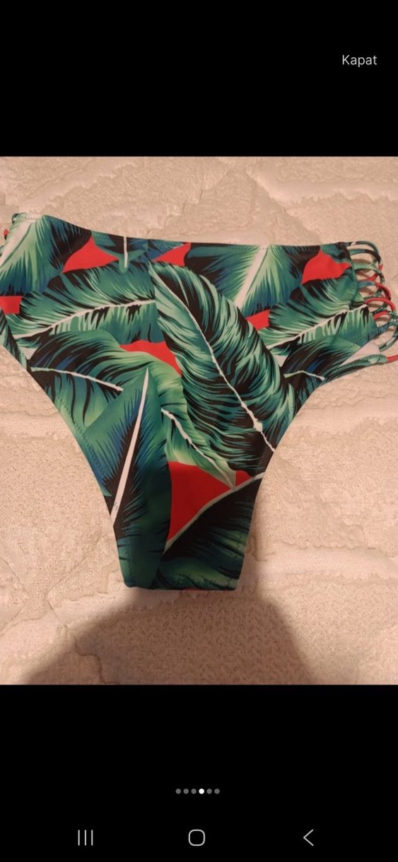 Yeşil Desenli Bohem Mini Bikini Takımı - Görsel 4