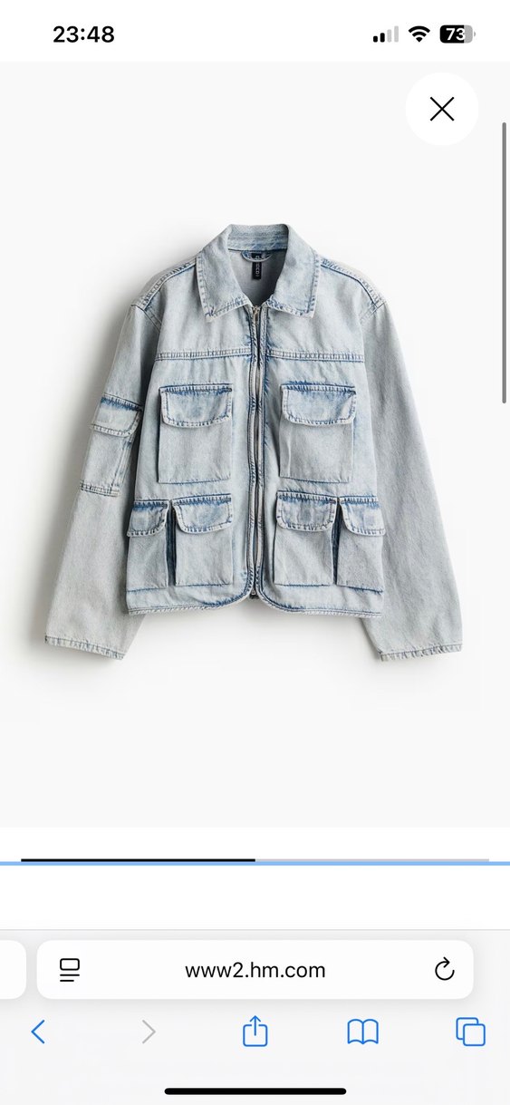 Fermuarlı Açık Mavi Kadın Kot Ceket - Görsel 2