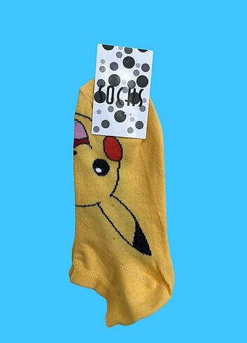 Pikachu desenli patik çorap 
