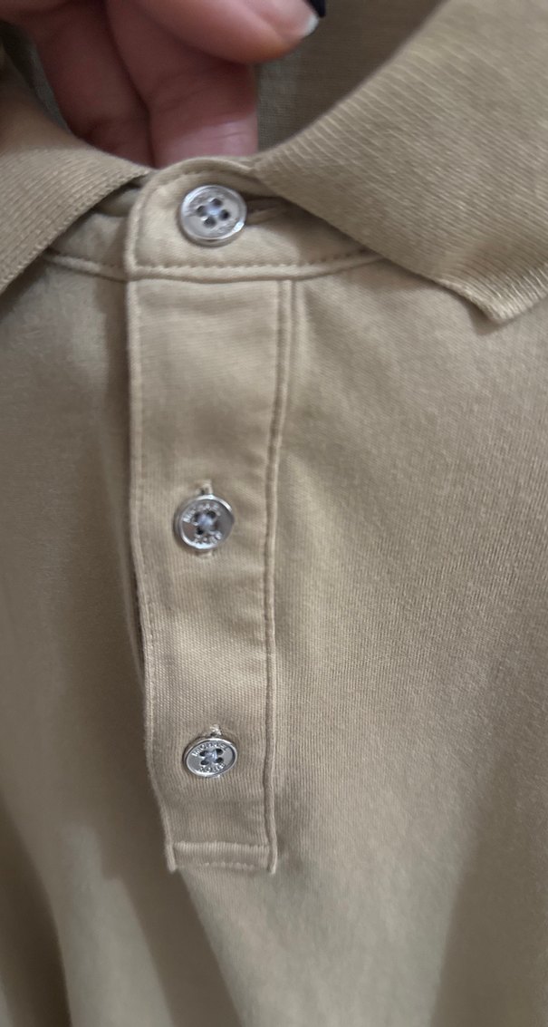 Orijinal Michael Kors Bej Düğmeli Erkek Polo Tişört - Görsel 3