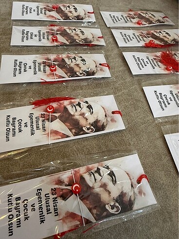 Kitap ayracı ve Türk bayrağı bilekliği - Görsel 3