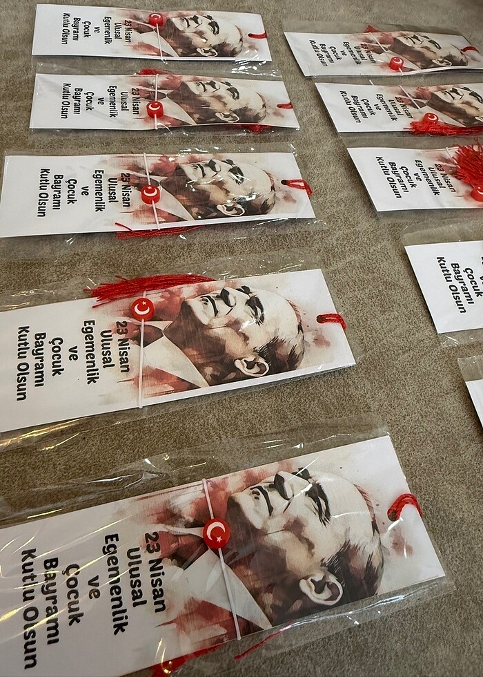 Kitap ayracı ve Türk bayrağı bilekliği - Görsel 3