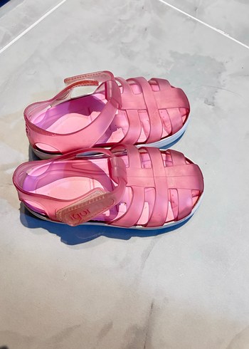 Pembe Tokalı Kız Çocuk Sandaletleri - Görsel 2