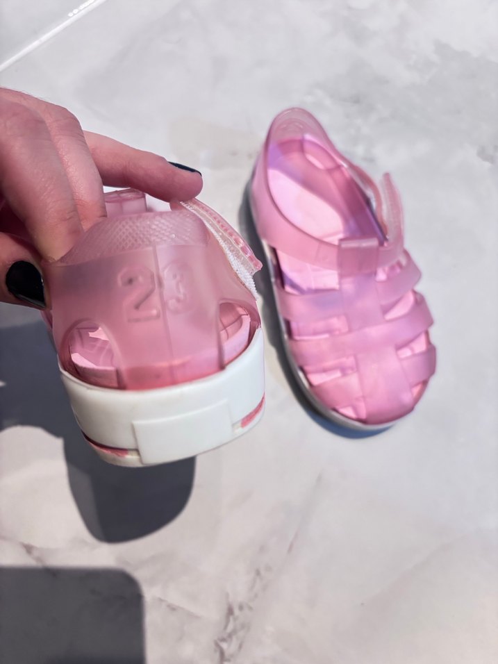 Pembe Tokalı Kız Çocuk Sandaletleri - Görsel 4