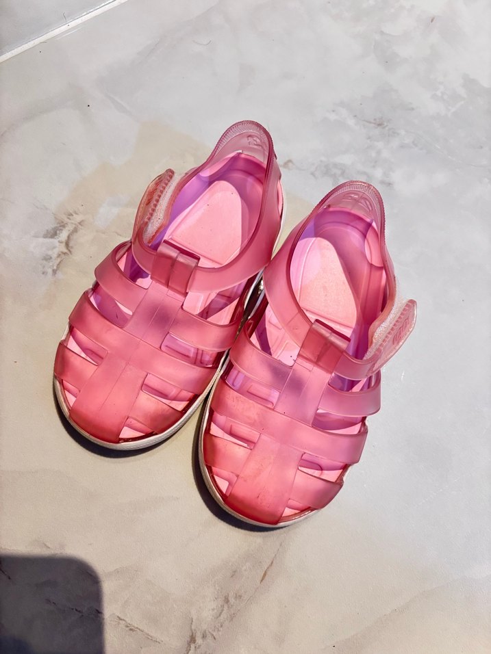 Pembe Tokalı Kız Çocuk Sandaletleri - Görsel 5