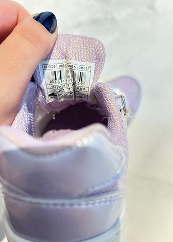 Kız Çocuk Mor Cırt Cırtlı Spor Ayakkabı - Görsel 5