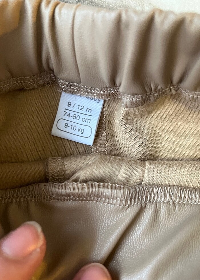 Kız bebek deri pantolon - Görsel 3